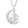 Hochwertige Bibelverse-Anhänger-Halskette aus Edelstahl mit Glas-Cabochon-Charms für Frauen, christlicher Zitat-Schmuck, Collecti4067728