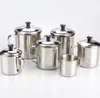 Stainless Steel Tumblers 8cm 9cm 10cm 11cm 12cm Camping Mugs Traveling Outdoor Cup Portable Hiking Sports Cup With Lid GGA3470-2