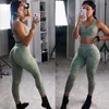 Camouflage sport yoga set fitness trainingspak vrouwen sport pak jogging training running set sport beha + legging yoga gym kleding