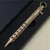 Solid Brass SixEdge Actions Bolt Ball Pen with Key Ring Outdoor and Home Pocket Office Supplies EDC Tool7447595