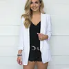 Peonfly dames blazer lange mouw stevige kleur pocket suit losse jas vrouwelijke jas kleding tops mode Harajuku basisjassen