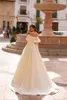 2020 Nora Naviano Satin Suknie ślubne Ruffles Off Ramię Suknie Ślubne Plus Size Lace-up Back Wedding Gown Robe de Mariée Custom