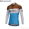 2018 Thermal fleece Cycling Jersey Long Sleeve and Cycling bib Pants Cycling Kits Strap Ciclismo bicicletas MTB Sports Wear B181107490171