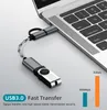 2 in 1 USB2.0 OTG Adapter Nylon geflochtenes Kabel Micro USB Typ C für Huawei MacBook Typ-C