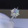 Kostenloser Versand Zertifikat 100% Original 925 Solide Silber Lab Diamant Hochzeit Ringe Für Braut Frauen Engagement Geschenk Schmuck LR121