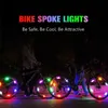 Cykeltalande lampor 6 pack LED-cykelhjulljus med batterier ingår plus 6 extra CR2032 Batterier Cykling Cykeldekoration