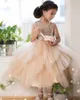 Nueva moda Marfil Encantadores vestidos para niñas de flores Mariposas Apliques florales en 3D Longitud del piso Vestidos para niñas Vestidos para niña bebé primero Bi3693442