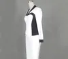 2019年春秋のドレス女性の仕事のビジネスを着用する長袖のエレガントな正式なオフィスの女性のスーツのドレス
