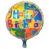 18 pouces joyeux anniversaire ballon aluminium papier ballons hélium ballon Mylar balles pour kKd fête décoration jouets Globos DHA518702233