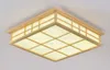 LED wood ceiling lamp Japan wooden light hotel home dinning room bedroom restaurant acrylic panel ceiling lighting MYY