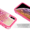 Voor Samsung A11 A21 A01 Galaxy S20 A20 A10E Camera Protection Schokbestendige Triple Combo Quicksand Glitter Flow PC TPU Telefoon Case Cover