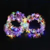 LED Hair Hoop LED Light Up Hair Wreath Hairband Garlands Christmas Glowing Party Flower Headband Cat Ears Hairbands XD22680