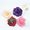 100pcs fai da te bella testa di fiore rosa con clip o corpetto pin, bella accessori per capelli copricapo per donne testa spilla cappello vestito decorazione floreale