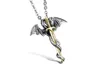 Nouvelle mode luxe designer rock style vintage dragon épée riligious croix titane acier hommes pendentif collier