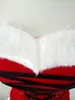 Women's Santa Claus Costume Deluxe Velvet Christmas Xmas Red Girl Dress Hat208I