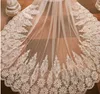 Best Selling Luxury Designer Princess Cathedral Wedding Veils Ivory 3 Metres Bridal Veils Lace Applique Hair Accessories