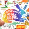 50 PCS Camping Adventure Stickers Bomb Water Bottle Laptop Skateboard Bike Car Luggage Scrapbook Car Decals Gifts Toys for Kids Te8414000