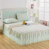 Romantik Dantel Yatak Etek Zımpara Yumuşak Yatak Örtüleri Fashional Motorlu Sac İkiz Kraliçe Yatak Örtü Kız Odası Ev Dekorasyon Y200423