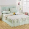 Romantic Lace Bed Skirt Sanding Soft Bedspreads Fashional Fitted Sheet Twin Queen Bedspread for Girl Room Home Decoration Y200423341u