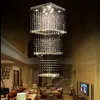 Moderno quadrato LED lampadario di cristallo illuminazione scale goccia di pioggia plafoniera per corridoio scala foyer soggiorno