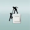 DSU Creative Climbing Light Switch Sticker Funny Helping Hands Wall Decal