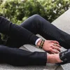NAIQUBE Bracciale da uomo 2018 New Fashion Classic Rotondo 8mm Perline Bracciale con ciondoli per gioielli da uomo Gift4641962