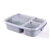 3 boîtes à lunch de paille de blé de grille micro-ondes bento gaste de qualité sage dîner étudiant snack de fruits portables contenant VT06298560493