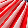 Bebek kız Amerikan bayrağı elbise yaz Çocuk askı Yıldız çizgili baskı prenses elbise Çocuk Giyim ücretsiz kargo