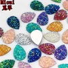 200Pcs 10 14mm AB Drop Resin Rhinestones pear shape Flatback Beads Resin Crystal Stones Jewelry crafts Scrapbook ZZ25286i