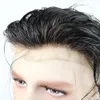 Men's Toupee 10x8 Human Hair Swiss Lace Toupee System Replacement HairPieces for Mens Wig272b