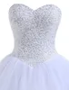 NOUVEAUX ROBRES DE MARIAL A-LINE TULLE A-LINE VOSTIDO PLUS TAILLE LONGUEUR DES ROBES BRIDAL avec des perles lourdes à lacets avec PETT2591