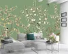 3D duvar kağıdı oturma odası HD baskı el-boyalı çiçekler iç dekorasyon dijital baskı nem geçirmez duvar kağıdı