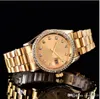 Lujo de diamantes Watc famoso corona del reloj deportivo superior de las mujeres de oro del reloj de cuarzo 3A función de la calidad de un posicionamiento preciso de cuarzo reloj de regalo DayDate