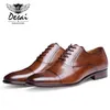 Desai Marka Full Grain Leather Business Men Dress Buty Retro Skórzane Oxford Buty dla mężczyzn Rozmiar UE 38-47