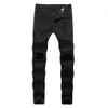 Hommes Skinny Jeans Super Skinny Jeans Hommes Déchiré Stretch Denim Pantalon Moto Trous Denim Zipper Streetwear Pantalon 4 172549