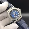10 kleuren hoge kwaliteit horloges 5726 mechanische automatische mannen horloge maanfase 24h roestvrij staal Alle functies werken 40,5 mm