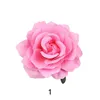 100pcs fai da te bella testa di fiore rosa con clip o corpetto pin, bella accessori per capelli copricapo per donne testa spilla cappello vestito decorazione floreale