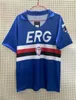 90 91 Sampdoria Mancini Vialli 홈 축구 유니폼 1990 1991 Maglie da Calcio Sampdoria 레트로 빈티지 클래식 축구 셔츠 Maillot