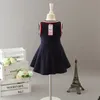 Lato Dziewczynki Księżniczka Sukienka Sweet Stripe Bowknot Dzieci Bawełniane Plażowa Dress Moda Paski Dzieci Suknia Wakacyjna C6266