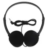 Black Earphones Wired Headphone Stereo Music Noise Cancelling Headset without Mic for Computer Mobile Cell Phone