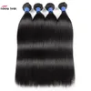 Ishow Brazilian Hair Weaves 10A Human Hair Bundles With Closure Straight Peruvian Hair Extensions 4bundles Wefts for Women Girls All Ages Natural Color 8-28inch