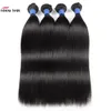 Ishow Brazylijskie Włosy Włoski 10a Human Hair Wiązki Z Zamknięciem Proste Peruwiańskie Rozszerzenia Włosów 4 Wefts We Women Girls All Ages Natural Color 8-28 cal