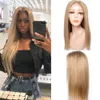 Pre-geplukt braziliaanse menselijk haar pruik 4x4 lace front pruik honing blonde kleur zijdeachtig steil haar wigs235b