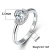 Luckyshine Latest Women 925 Sterling Silver Weddings Engagement Ring Fashion Design White Rhinestone Men Rings