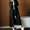 Coréen Long Cardigan Femmes Automne 2018 Mode Long Chandail À Capuche Tricoté Femme Surdimensionné Tops Automne Casual Noir Manteau D'hiver