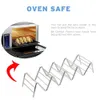 Taco Holder 4 Wave Shape en acier inoxydable Food Rack Hard Shell Kitchen Tool