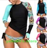 Hurtownie Sports Girl Large Big Plus Oversized Bikinis Zestaw Plaży Spódnica Matki Capris Konserwatywne Kąpiel Swimwear Stripe Cat Crew Drukuj Yakuda