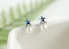 Argent 925 bijoux boucle d'oreille boucles d'oreilles pour femmes boucle d'oreille oorbellen étoile perle boucles d'oreilles ohrringe aretes boucle d'oreille femme