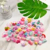 New 100 Pcs/lot Children's Cartoon band Rings Jewelry Heart Shape Animals Flower Assorted Baby Girl ring Gifts