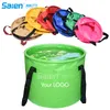 10L Premium Collapsible Bucket Compact Portable Folding Water Container - Lightweight & Durable - Includes Handy Tool Mesh Pocket